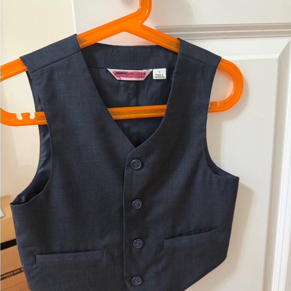 Janie and Jack Charcoal Kids Vest 4T